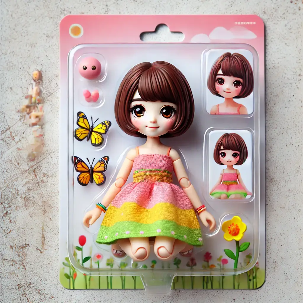 little girl photo converted by action figure generator