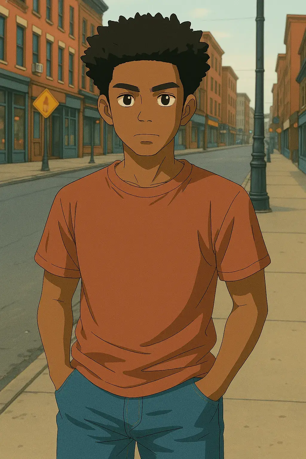 boy photo converted by studio ghibli filter