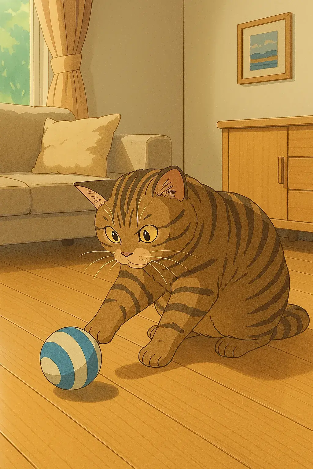 cat photo converted by studio ghibli filter