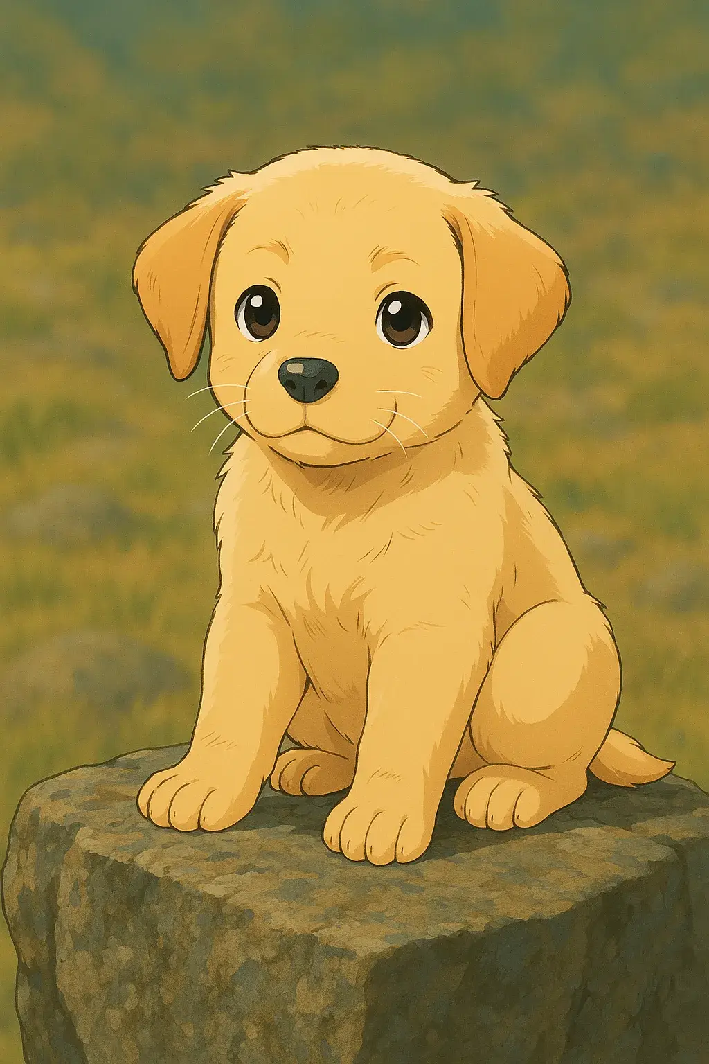 dog photo converted by studio ghibli filter
